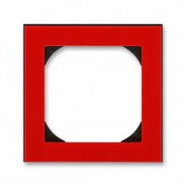 3901H-A05510 65  Rámeček jednonásobný s otvorem 55×55 mm, červená / kouřová černá